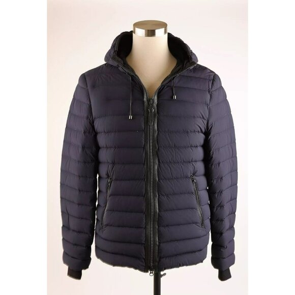 Mackage Mike Down Jacket w/ Hood SZ 40 Navy Blue